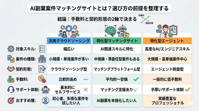 AI副業案件マッチングサイトとは？選び方の前提を整理する