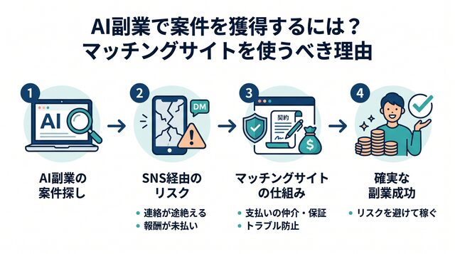 AI副業で案件を獲得するには？マッチングサイトを使うべき理由