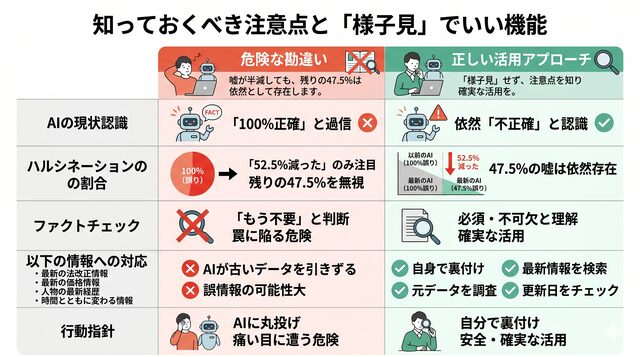 知っておくべき注意点と「様子見」でいい機能