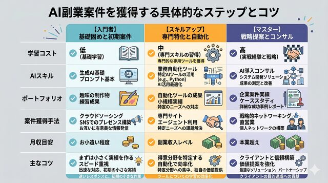 AI副業案件を獲得する具体的なステップとコツ