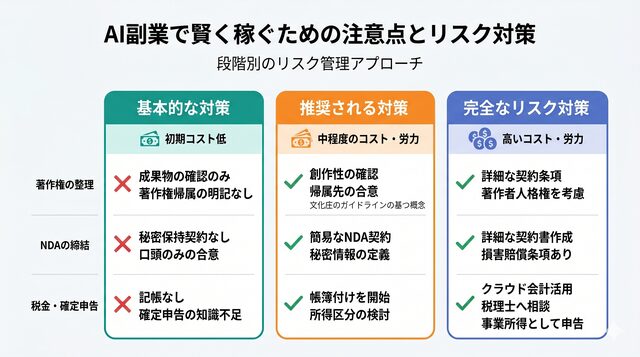 AI副業で賢く稼ぐための注意点とリスク対策