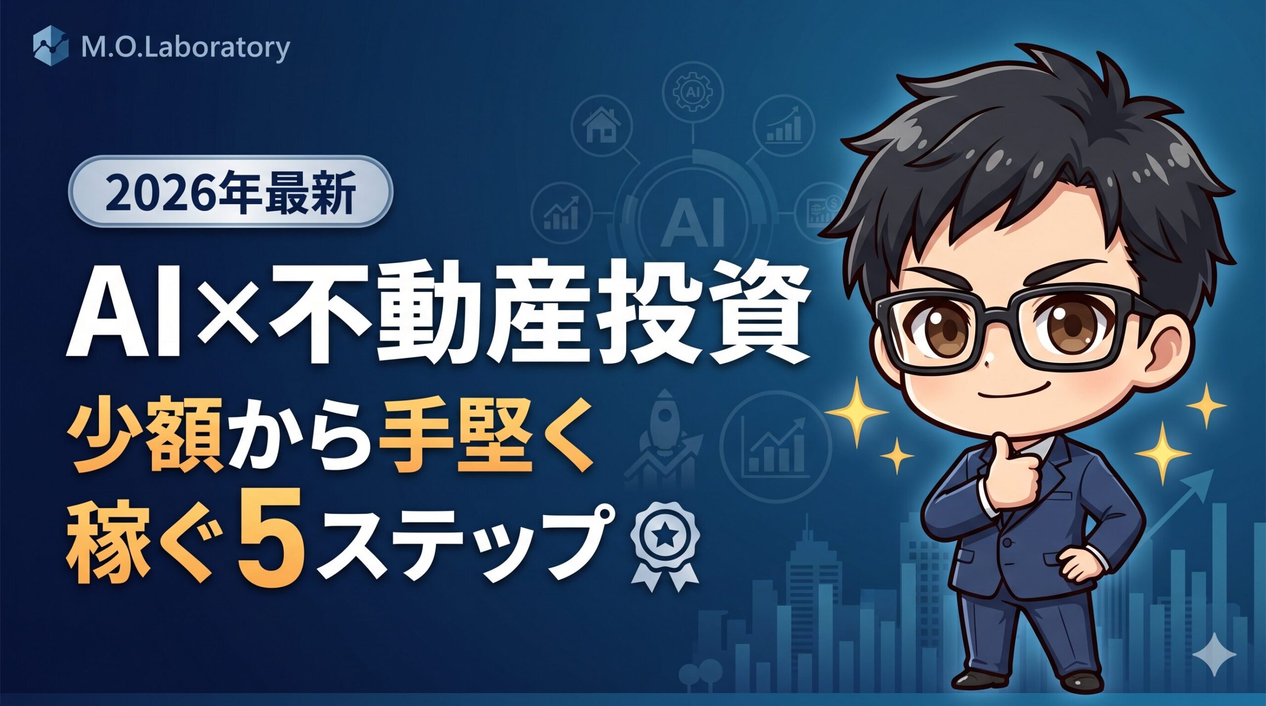 AI不動産投資の副業ロードマップ 少額から手堅く稼ぐ5ステップのアイキャッチ画像