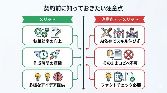 契約前に知っておきたい注意点
