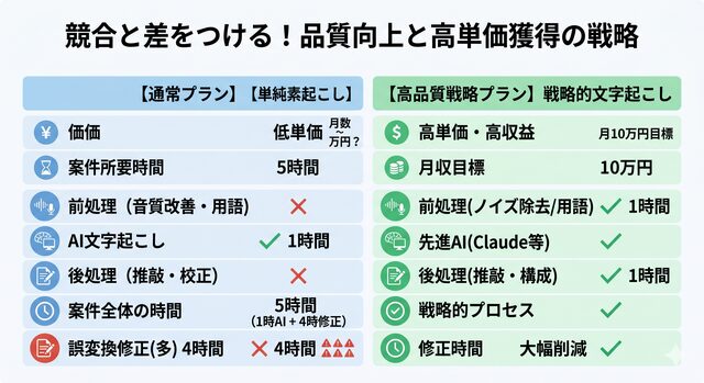 競合と差をつける！品質向上と高単価獲得の戦略