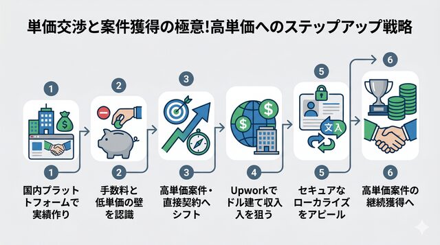 単価交渉と案件獲得の極意!高単価へのステップアップ戦略