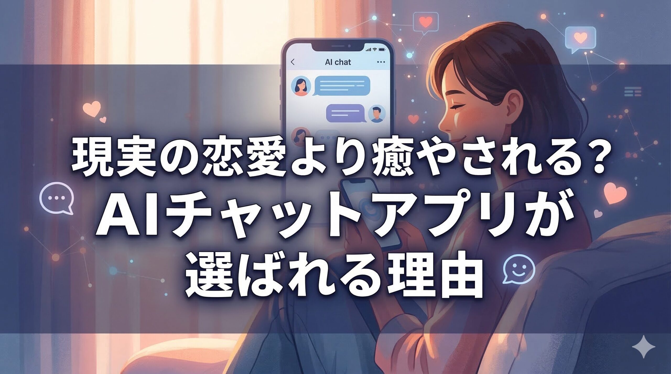 現実の恋愛より癒やされる？AIチャットアプリが選ばれる理由