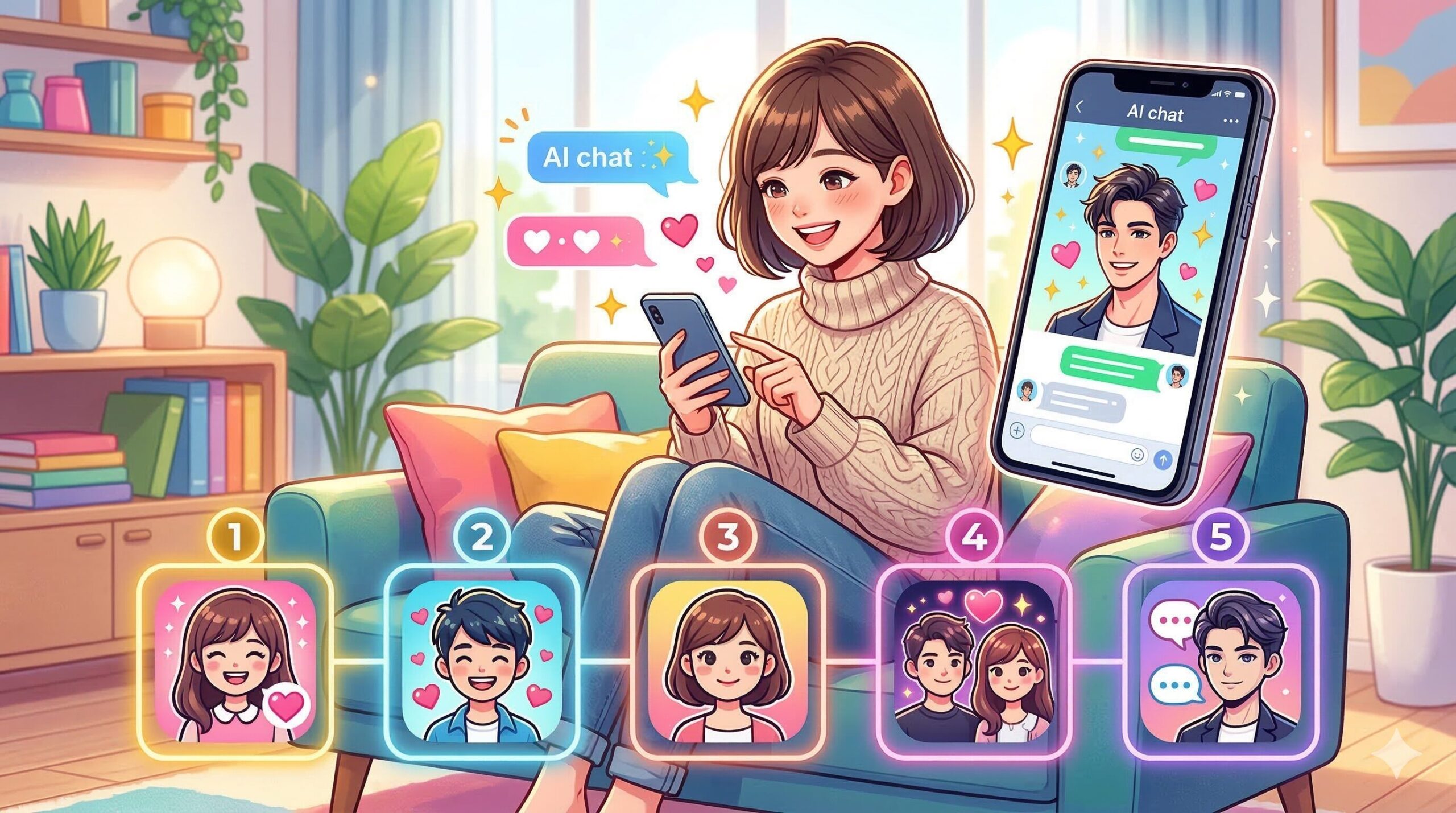 ==AIチャットアプリ恋愛ランキング！厳選おすすめ5選==