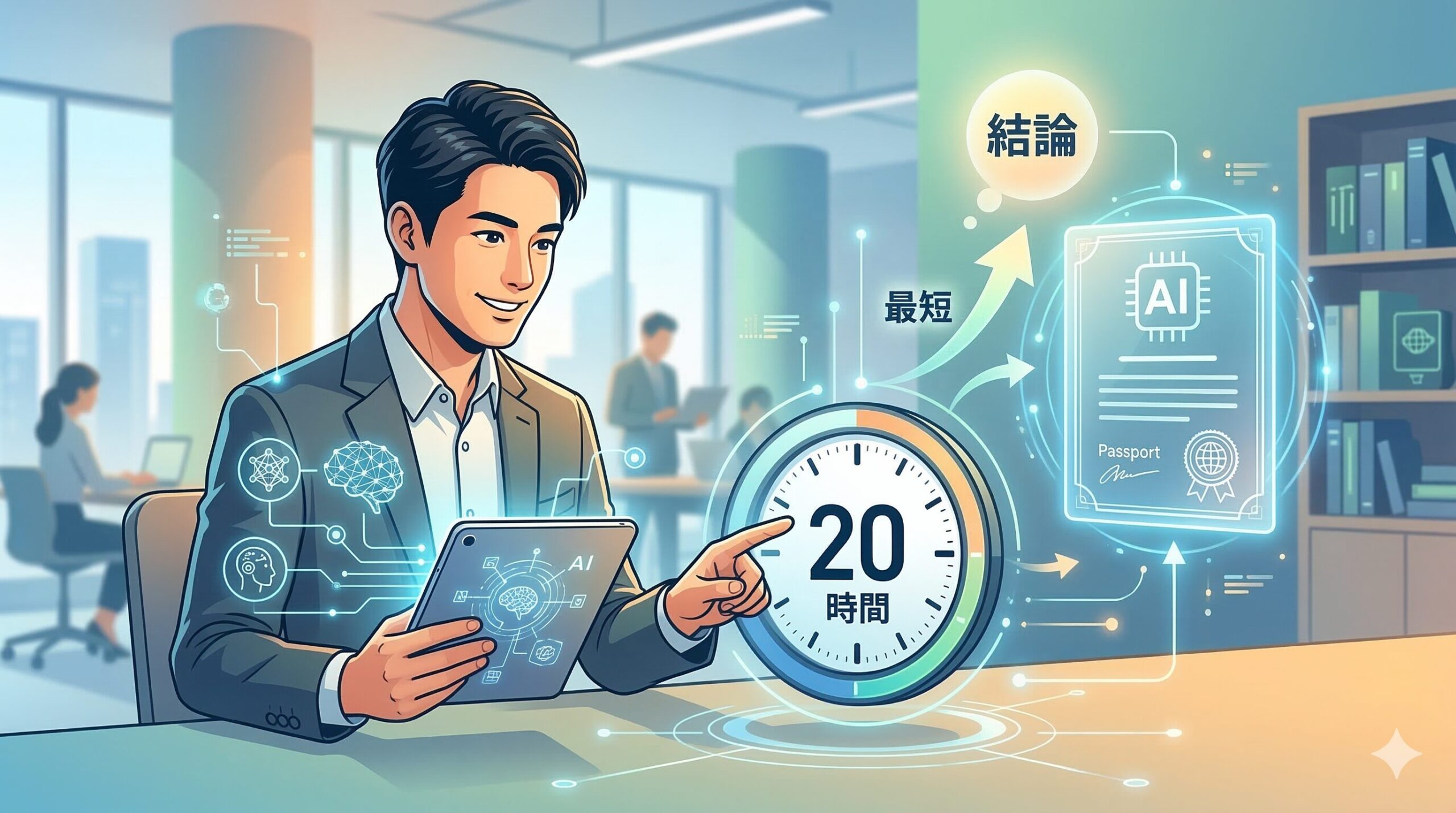 【結論】AIパスポートの勉強時間は?社会人なら最短20時間