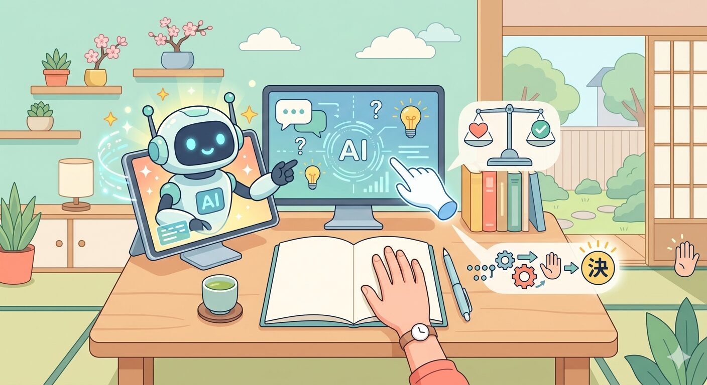 AI相談の注意点：依存しすぎず「最後は自分の意志」で